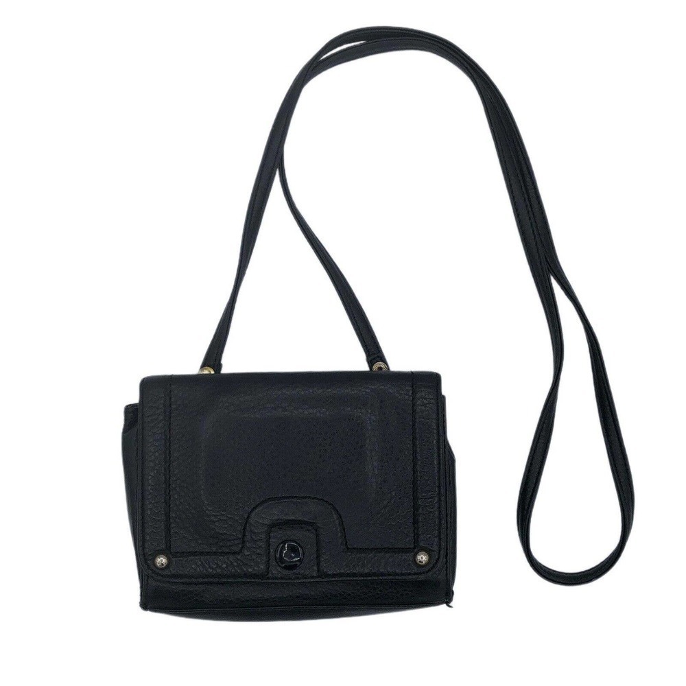 New Stone Mountain Bag Black Leather Purse Wristlet Clutch